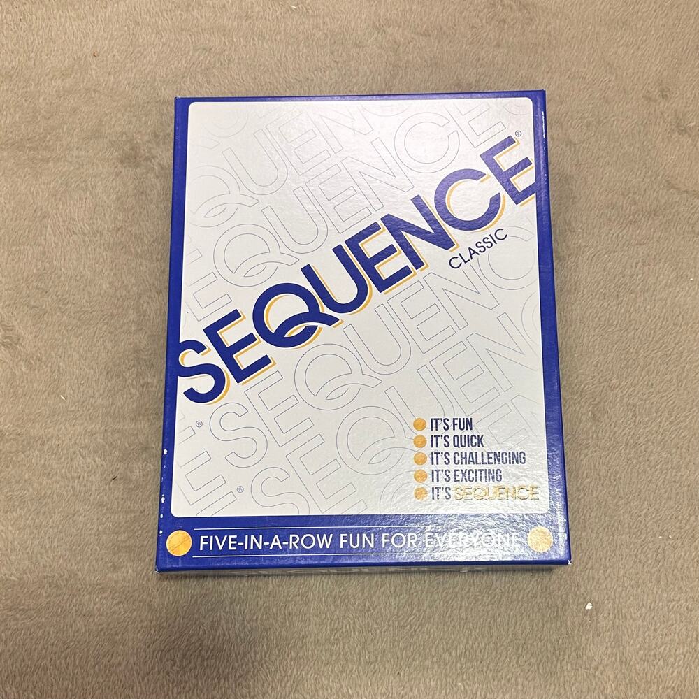 Sequence Classic Board Game Complete Set Cards Chips Board Family Game